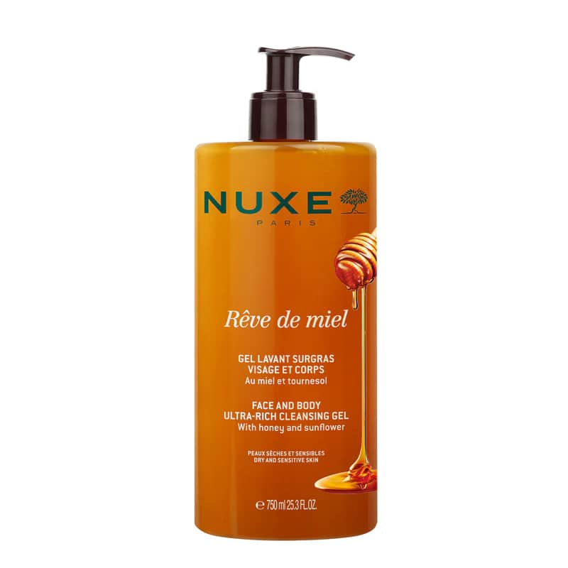 Nuxe Rêve de Miel Gel Limpiador Dermatológico Rostro y Cuerpo 750ml