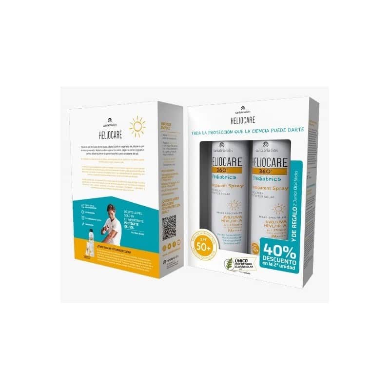 Heliocare 360º Pack Pediatrics Spray Transparent FPS 50 2x200ml