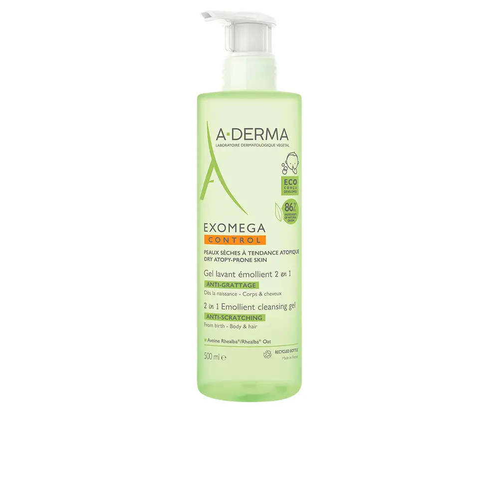 A-Derma Exomega Control Gel 2en1 - Ducha y Champú Atópica 500ml